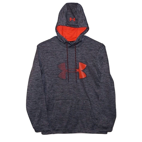 Under Armour Other - Under Armour Orange and Grey Big Logo Hoodie